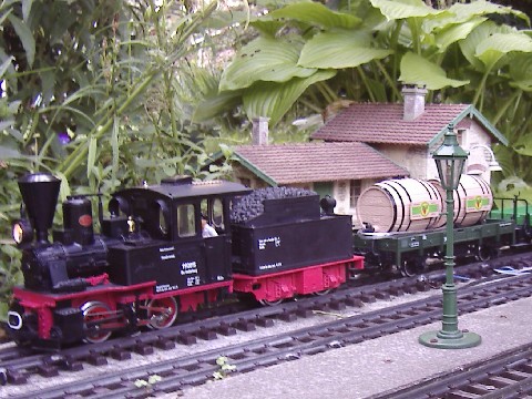 Spass mit der Gartenbahn