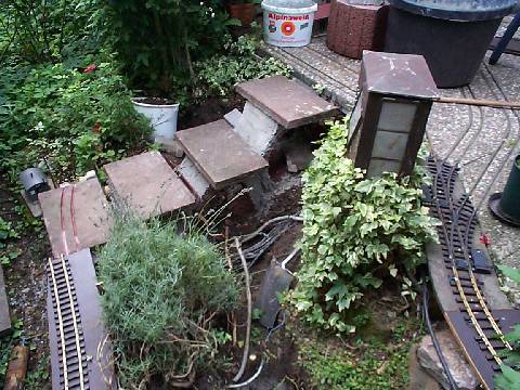 Treppenabgang von der Terrasse